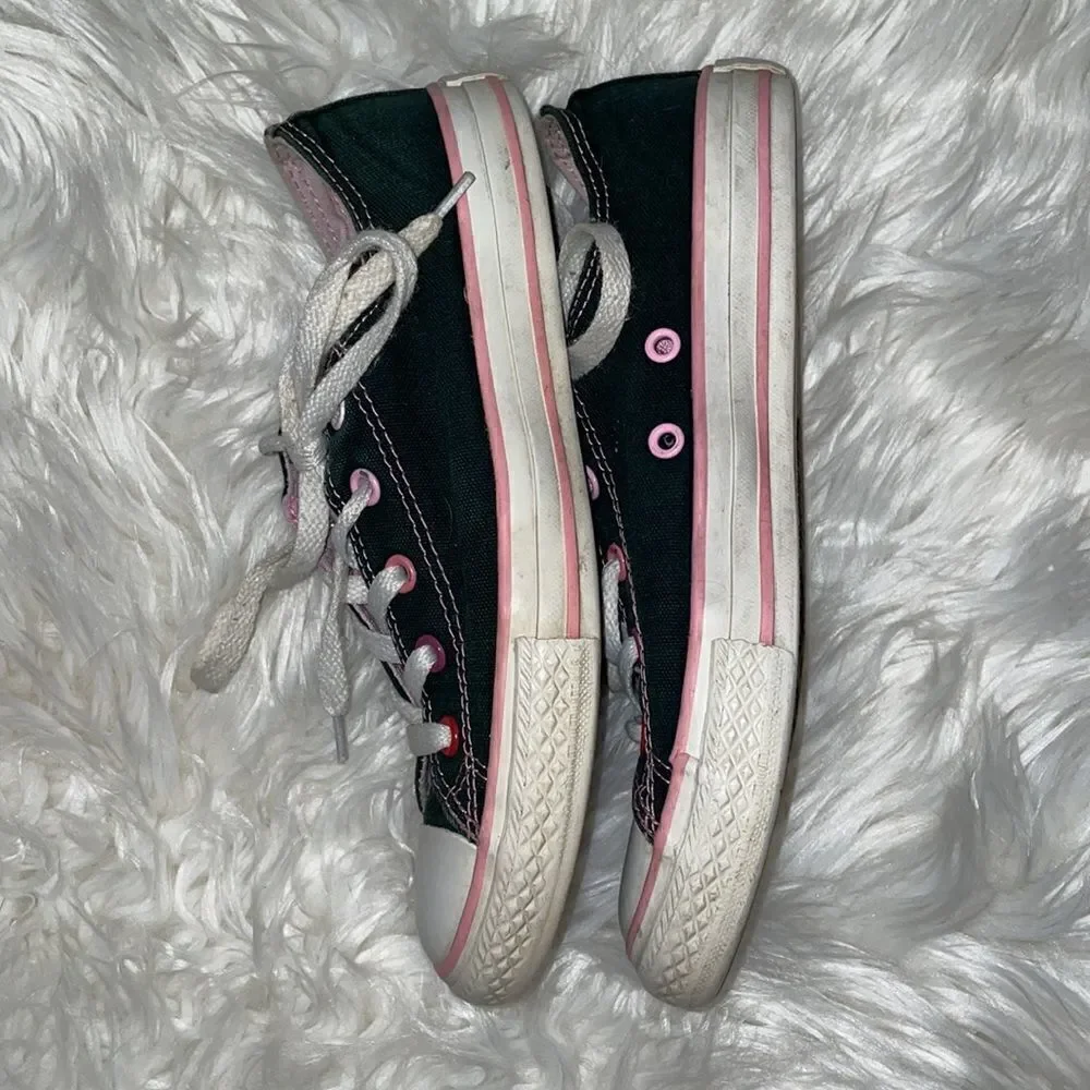 ✨Converse All Star Navy with Pink layered tongue sneakers